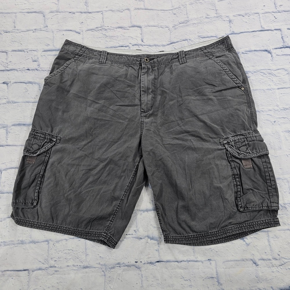 Harley-Davidson Cargo Shorts Mens 44 Gray Cotton Biker Utility Rugged Moto Gear